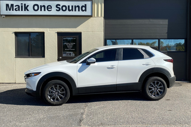 2025 Mazda CX-30 with performance window film installation in North Bay